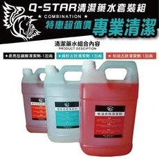 Q-STAR 汽車蠟 鐵粉+柏油+鋼圈去除劑+3支噴罐各1加侖裝