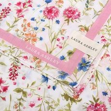 LAURA ASHLEY 英國繽紛花卉圖騰純棉帕領巾手帕(粉紅、粉紫、水藍)