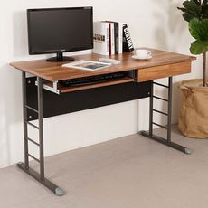 YoStyle 亞力克120cm書桌-附鍵盤+抽屜(二色) 電腦桌 辦公桌 工作桌 教師桌
