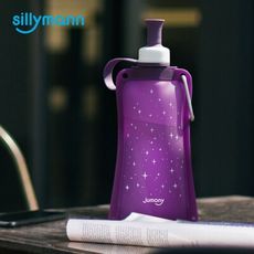 【韓國sillymann】 100%時尚便攜捲式鉑金矽膠水瓶-550ml (星空紫) - 星空紫