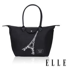 ELLE 休閒鐵塔托特愛莉包-經典黑G52388