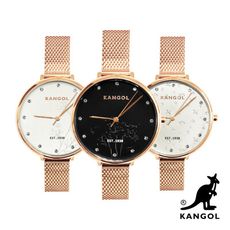KANGOL 輕奢花漾綻放38mm-米蘭帶腕錶 KG724