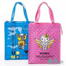 【UnMe機器人】亮面直式手提袋(粉紅/粉藍)