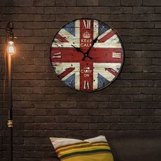 英國風格時鐘、英國復古掛鐘、客廳鐘錶、靜音木質掛鐘錶、石英壁鐘復古鐘