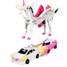 合體變形飛馬 魔幻獨角獸變形玩具 碰撞變形 天翼飛馬 彈跳變形機器人 飛翼天馬組合二合一 變形玩具車