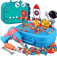 台灣現貨 兒童修理工具箱  (商檢合格) 工程師玩具 擰螺絲工具箱 積木拼圖玩具 螺絲玩具 DIY創