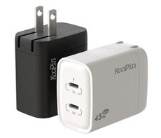 KooPin 氮化鎵 45W快速充電器（Type-C＋Type-C）iPad充電器 快速充電器