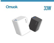 【amuok】33W GaN迷你急速充電器PD+QC 快速充電器 豆腐頭 充電器 TYPE-C充電器