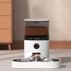 Onepet 寵物智能餵食器 5L (視訊版) 單+雙碗 自動餵食 定時定量 不鏽鋼碗 糧桶可拆洗