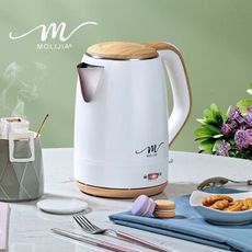 魔力家 M27雙層防燙快煮壺 1.9L 保溫壺 熱水壺 快煮壺 304不鏽鋼