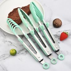 【家適通】多功能可站立三角支架掛勾收納食物夾三件組---(北歐綠)