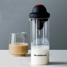 【家適通】Milk frothre全自動多功能電動打奶泡器玻璃耐熱杯-父親節禮物.情人節禮物