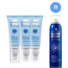 妍霓絲 SPF50+清爽高效防曬乳40mlx3(贈清爽沁涼防曬噴霧180mlx1)