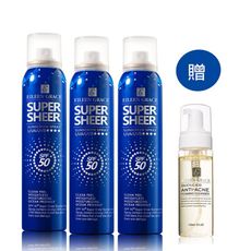 妍霓絲SPF50清爽沁涼防曬噴霧180mlX3入(贈水楊酸洗顏慕斯150mlx1)