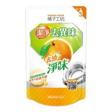 橘子工坊 去油淨味碗盤洗滌液洗碗精(橘色)補充包500ml