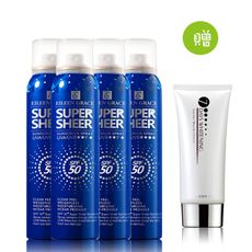 妍霓絲SPF50清爽沁涼防曬噴霧180mlX4入(贈胺基酸洗顏蜜100mlx1)