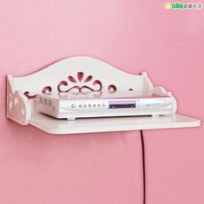 【Osun】DIY木塑板 白色雕花電話掛架（CE178-BJ001）