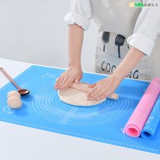 【Osun】50x70cm桿麵揉麵刻度矽膠墊廚房隔熱墊烘焙工具(CE416)