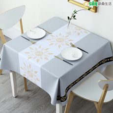 【Osun】餐桌布桌巾茶几桌墊PVC防水防燙防油可水洗擦拭140x140cm -CE383S