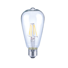 【LUXTEK】LED燈泡 復古木瓜型 6.5W E27 節能 全電壓 清光／琥珀 黃光（ST64）