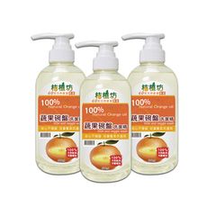 桔植坊 蔬果碗盤洗潔精500ml (3入/組) 蔬果 奶瓶 清洗 不殘留 中性 溫和 護手