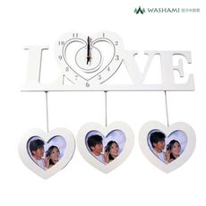 WASHAMl-造型掛鐘LOVE(愛心)