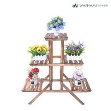 WASHAMl-種田人花架-置物架(A型三層)