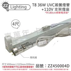 【PHILIPS飛利浦】TUV UVC 36W T8殺菌燈管 110V 4尺 開關層板燈組(附燈管)