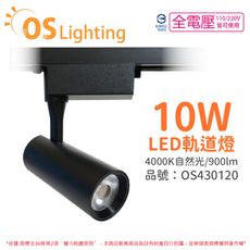 【OSRAM歐司朗】LEDVANCE 晶享 10W 4000K 自然光 24D 全電壓 黑殼 軌道燈