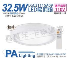 【Panasonic國際牌】LGC31115A09 LED 32.5W 110V 和卷厚層 吸頂燈