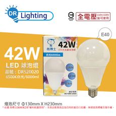 【亮博士】LED 42W 6500K 白光 E40 全電壓 球泡燈