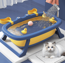 貓咪洗澡浴盆 可折疊寵物浴缸 防跑 貓泡澡桶 狗狗洗澡池 寵物沐浴用品