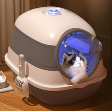 貓砂盆超大號 紫外線消毒 自動除臭 防臭貓沙盆 全封閉式貓廁所 貓咪砂盤除臭