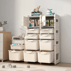 兒童室內玩具收納架 大容量多層置物架 儲物櫃 寶寶玩具分類整理櫃 收納箱