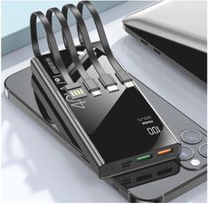 40W行動電源20000毫安超級快充自帶線大容量超薄小巧便攜適用華為蘋果小米手機專用