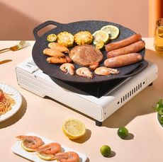 韓式烤爐 家用烤肉鍋 便攜烤肉爐 無煙燒烤盤 不粘烤盤 卡式爐煎鍋烤爐