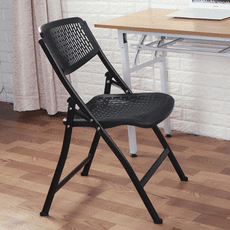 免組裝簡易凳子 培訓靠背椅 塑料家用餐椅 折疊椅子 便攜辦公椅 會議椅 電腦椅