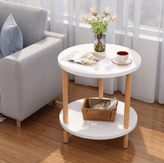 邊幾小茶幾沙發簡約小戶型雙層小桌子客廳迷你置物架簡易方桌臥室