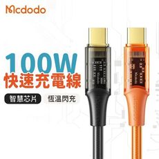 麥多多 100W透明雙TYPEC數據線 適用iphone 15pro 快充線 超快充電線 傳輸線