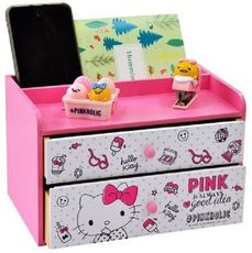 【正版授權】Hello Kitty 木製 美妝收納二抽盒 收納盒 KT-630025