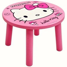 【正版授權】【Hello Kitty 】木製  矮凳 圓椅 木製椅 和室椅 兒童椅