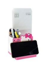 【正版授權】【快速出貨】Hello Kitty 木製美妝筆筒收納盒 手機架 KT-630014