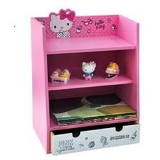 【正版授權】 Hello Kitty 木製美妝收納櫃 展示櫃 桌上收納櫃 KT-630024