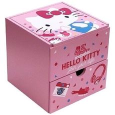 【正版授權】【快速出貨】 Hello Kitty 45週年木製收納單抽掀開盒 收納盒