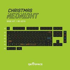 QKA SPACE CHRISTMAS NEONIGHT黑透明鍵帽95KEY