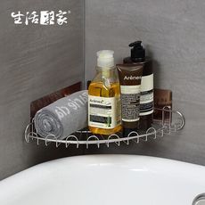 【生活采家】樂貼系列台灣製304不鏽鋼浴室用瓶罐收納三角架#99474