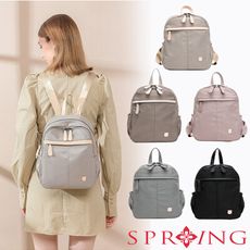 SPRING-經尼龍後背包仕女質感後背包大容量後背包小款-多色(0-55034)