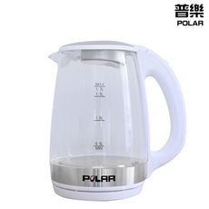 【贈檸檬酸】POLAR 普樂 1.7L 玻璃快煮壺 PL-1716