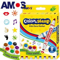 韓國AMOS 8色印章彩色筆
