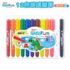 韓國AMOS 12色玻璃蠟筆